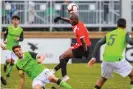  ??  ?? Cavalry’s Jordan Brown, centre, came through the youth ranks at West Ham. Photograph: Canadian Premier League/ USA Today Sports