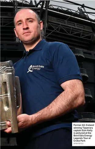  ?? SPORTSFILE ?? Former All-Ireland winning Tipperary captain Eoin Kelly is pictured at the Bord Gáis Energy Legends Tour at Croke Park