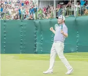  ?? EPA ?? Branden Grace reacts to his winning putt.