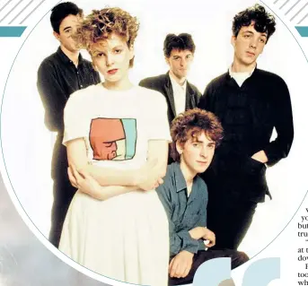  ?? Clare with Altered Images including husband Stephen Lironi, left, in the band’s ’80s heyday ?? ●