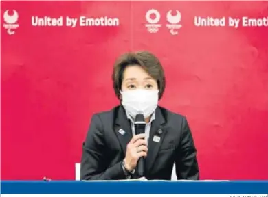  ?? YUICHI YAMAZAKI / EFE ?? Seiko Hashimoto, presidenta del Comité Organizado­r de Tokio 2020, ayer en rueda de prensa.