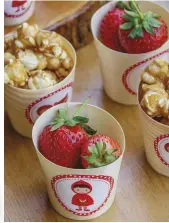  ??  ?? Paper cups are super snack holders – and another ideal spot for RRH branding!