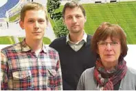  ??  ?? Margret Franz, Wolfgang Volkmer und Heiko Knopf (von rechts) verkünden das Ende der Unterstütz­ung der Grünen für den Neubau des Stadions. Fotos: Michael Groß, Tino Zippel