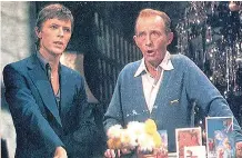  ??  ?? The oddball pairing of David Bowie, left, and Bing Crosby was musical magic.