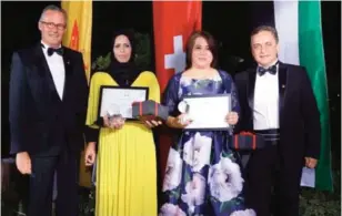  ??  ?? L-R: Dr Paul Haelg, Miss Layla Abbas, Maria Theresa, Ashraf Wahib.