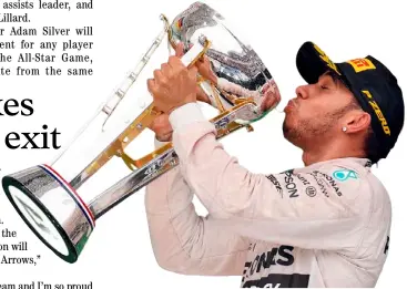  ?? JEWEL SAMAD/AGENCE FRANCE-PRESSE ?? LEWIS Hamilton is bolting out of Mercedes to join rival Ferrari.