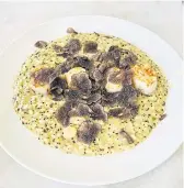  ?? ?? Risotto with Hokkaido scallop and Alba black truffle.