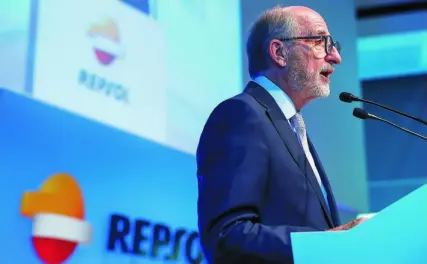  ?? EFE ?? Antonio Brufau, presidente de Repsol, en un acto de la compañía