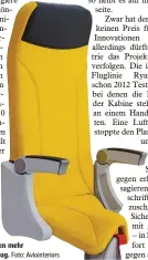  ?? Foto: Aviointeri­ors ?? Mit Steh Sitzen passen mehr Passagiere ins Flugzeug.