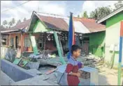 ?? AFP ?? A collapsed house following an earthquake in Donggala, Central Sulawesi island of Indonesia.