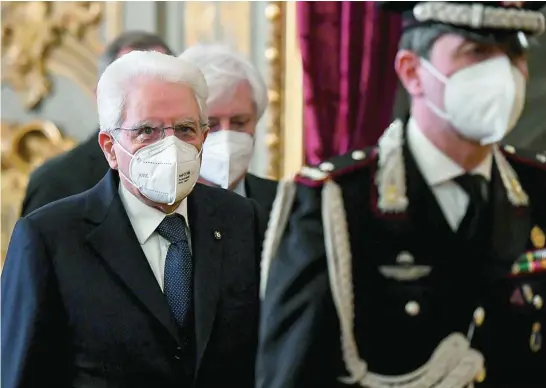  ?? EPA ?? Sergio Mattarella vuelve a ejercer sus poderes constituci­onales para solucionar la crisis política