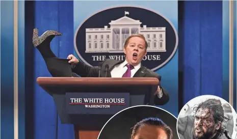  ?? WILL HEATH, NBC ?? Melissa McCarthy’s Sean Spicer is due to return to Saturday Night Live May 13 — if there’s no strike.