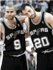  ??  ?? El francés se dijo dichoso de poder jugar con Emanuel Ginóbili para los Spurs.