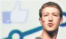  ??  ?? POWER Facebook’s Mark Zuckerberg