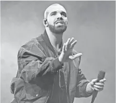  ?? ARTHUR MOLA/ INVISION/AP ?? “Scorpion” hasn’t been setting the critics on fire, but Drake has a lot of music in his catalog worth a second – or 200th – listen.