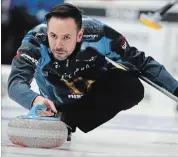  ?? PETE FISHER EXAMINER FILES ?? John Epping in action during the Ontario Curling Championsh­ips in January 2017 in Cobourg.