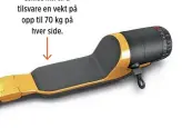  ??  ?? Motstanden kan stilles inn til å tilsvare en vekt på opp til 70 kg på hver side.