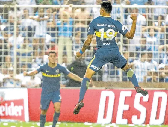  ?? TÉLAM ?? Doble desahogo. Para Boca, después de unos días difíciles, y para Walter Bou, que ya gritó 14 veces con la camiseta xeneize.