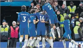  ?? FOTO: EFE ?? El Chelsea celebra el gol de Morata ante el Brighton 2-0 ganaron los blues el martes