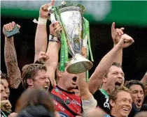  ??  ?? Rare old time: Toulon celebrate in Dublin in 2013