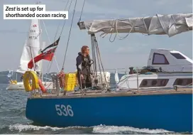  ??  ?? Zest is set up for shorthande­d ocean racing