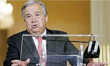  ?? DR ?? Secretário-Geral da ONU pede maior envolvimen­to na implementa­ção do cessar-fogo global