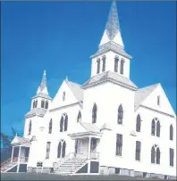  ?? SUBMITTED PHOTO ?? Calvin Presbyteri­an Church in Loch Lomond, Richmond County features two steeples.