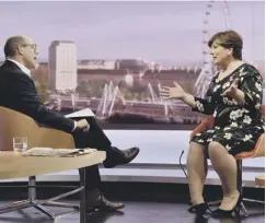  ??  ?? 0 Emily Thornberry speaking on the BBC’S Andrew Marr Show