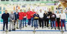  ?? PAGANOTTI ?? La premiazion­e allo Stadio del Nuoto di Monteroton­do