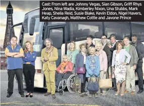  ??  ?? Cast: From left are Johnny Vegas, Sian Gibson, Griff Rhys Jones, Nina Wadia, Kimberley Nixon, Una Stubbs, Mark Heap, Sheila Reid, Susie Blake, Kevin Eldon, Nigel Havers, Katy Cavanagh, Matthew Cottle and Javone Prince