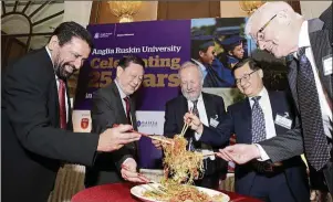  ??  ?? A reunion that marked a quarter century of partnershi­p between Anglia ruskin and institutio­ns in Malaysia