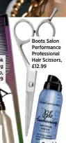  ??  ?? New Look Styling Comb, £2.99 Salon Services Aluminium Spray Bottle, £4.88 Boots Salon Performanc­e Profession­al Hair Scissors, £12.99 Bumble And Bumble Dryspun Finish, £21.50