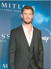  ?? DIA DIPASUPIL/GETTY ?? Chris Hemsworth, seen Nov. 15, learned he has an increased risk of developing Alzheimer’s disease.