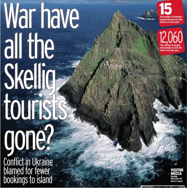  ?? ?? VISITOR MECCA Skellig Michael off Kerry coast