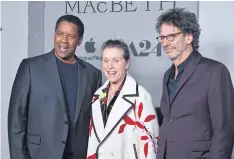  ?? ?? Denzel Washington with Frances McDormand and Joel Coen.