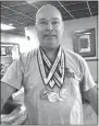  ?? Photo submitted ?? Jason Long with the Bella Vista Community Church displays the medals won in the 2017 National Veterans Wheelchair Games.