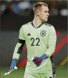  ?? F: EFE ?? Ter Stegen, en el amistoso de Alemania contra Israel en marzo