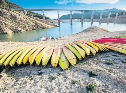  ?? Mané Espinosa ?? El embalse de la Baells, en el Berguedà, en una imagen de este viernes