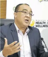  ??  ?? Minister of Health and Wellness Christophe­r Tufton