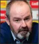  ??  ?? Steve Clarke lost half his defence on Tuesday