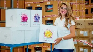  ?? Supplied photos ?? Jumana Al Darwish launched The Happy Box initative for children in 2014. —