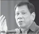  ??  ?? Presidente Duterte