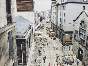  ??  ?? An artist’s impression of how a car-free Cowgate would look
