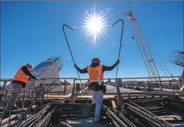  ?? Tomas Ovalle For The Times ?? THE BIGGEST transit project in the nation, the bullet train, will have to compete for funding with lesserknow­n proposals in California. Its constructi­on problems, cost growth and delays have muddied its future.