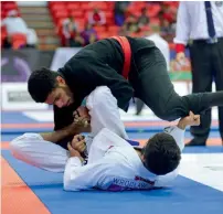 ?? Supplied photo ?? Action from the President’s Jiu-Jitsu Cup —