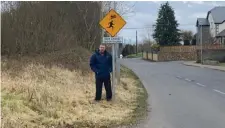  ??  ?? Councillor Thomas Healy on the Knockbeg Road in Collooney.