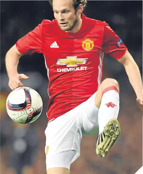  ??  ?? Manchester United’s Dutch central defender Daley Blind has family ties to Ajax.