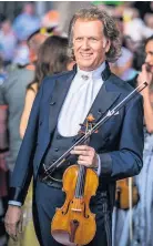  ??  ?? See Andre Rieu’s musical highlights at the Ucheldre centre