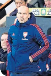  ??  ?? Gunners’ caretaker boss Freddie Ljungberg