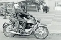 ??  ?? The rider of this earlier Norton Dominator with his lady passenger can only be The Motor Cycle’s late, great Vic Willoughby. Mortons Motorcycle Archive photo.
